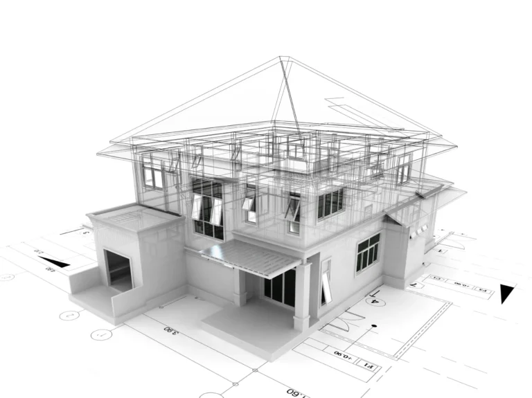 3d render house plan Web H